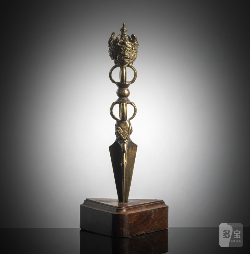 Ritual dagger phurbu made of brass or bronze respectively